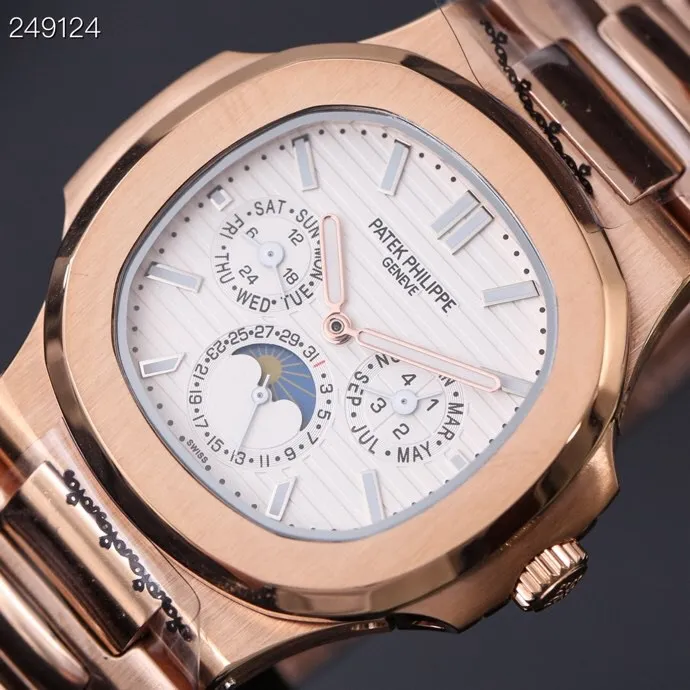 【High-end replica】💰1440! Patek Philippe 🔥🔥 Type: Fine men's watch (1:1 replica, the latest and exclusive first release) Multifunctional Strap: 316L stainless steel strap Movement: Fully automatic Citizen 8215 mechanical movement Mirror: Mineral-strengthened glass Elegant taste Vast and majestic Ingenuity A treasure for the wrist Size: 42mm in diameter and 12mm thick Hot on the market! Welcome to reprint!